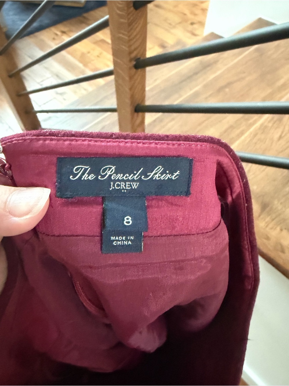 J.Crew Burgundy The Pencil Skirt - Picture 4 of 5